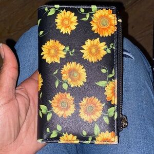 Sunflower Print Wallet